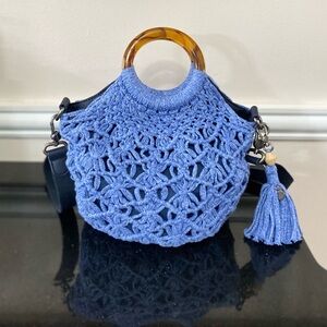 The Sak Crocheted Handbag Blue